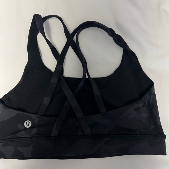 Lululemon energy bra in black camo, size 4 - Picture 2 of 3